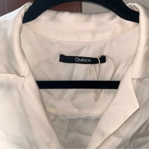 Washable Stretch Silk Notch Collar Blouse